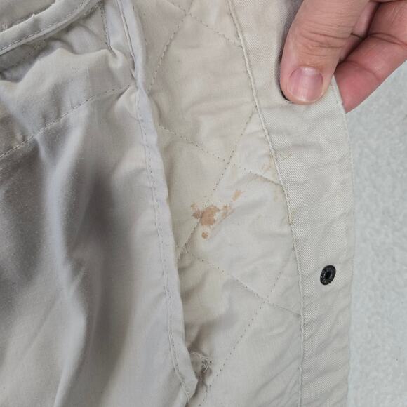 Joie Jacket Womens S Oversized Tan Quilted Snap Closure Shacket Barn Chore - Picture 11 of 13